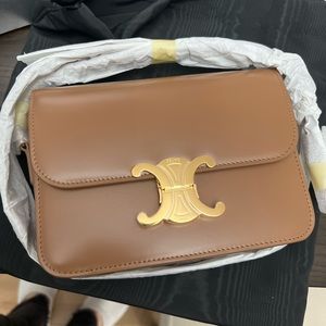 Celine Triomphe teen bag in Bronze